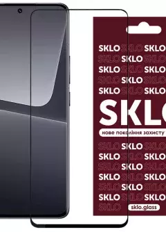 Защитное стекло SKLO 3D (full glue) для Xiaomi 13, Черный