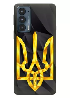 Чехол на Motorola Edge 20 с геометрическим гербом Украины