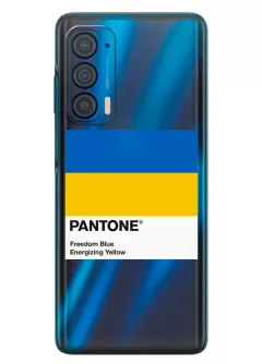 Чехол для Motorola Edge 2021 с пантоном Украины - Pantone Ukraine