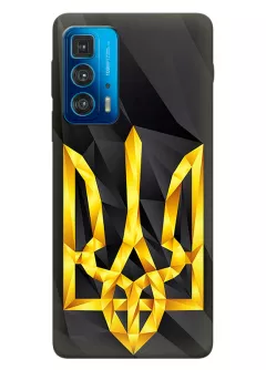 Чехол на Motorola Edge 20 Pro с геометрическим гербом Украины
