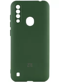 Чехол Silicone Cover My Color Full Camera (A) для ZTE Blade A7 Fingerprint (2020), Зеленый / Dark green