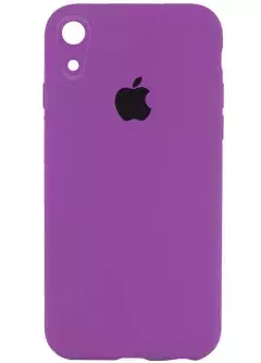 Чехол Silicone Case Square Full Camera Protective (AA) для Apple iPhone XR (6.1"), Фиолетовый / Grape