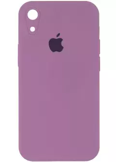 Чехол Silicone Case Square Full Camera Protective (AA) для Apple iPhone XR (6.1"), Лиловый / Lilac Pride
