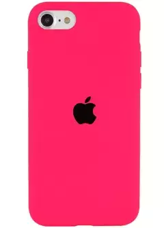 Чехол Silicone Case Full Protective (AA) для Apple iPhone SE (2020), Розовый / Barbie pink