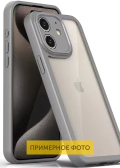 TPU чехол Transparent + Colour 1,5mm для Apple iPhone XR (6.1"), Grey
