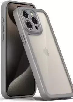 TPU чехол Transparent + Colour 1,5mm для Apple iPhone 11 Pro (5.8"), Grey