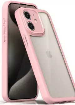 TPU чехол Transparent + Colour 1,5mm для Apple iPhone 11 (6.1"), Pink