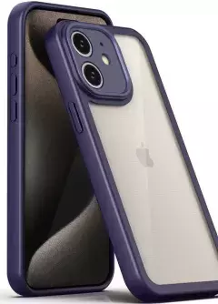TPU чехол Transparent + Colour 1,5mm для Apple iPhone 11 (6.1"), Purple