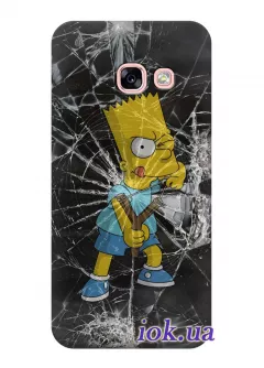 Чехол для Galaxy A5 2017 - Разбитое стекло