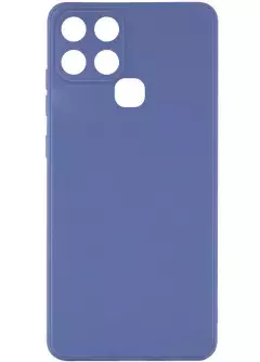 Силиконовый чехол Candy Full Camera для Infinix Smart 6, Голубой / Mist blue