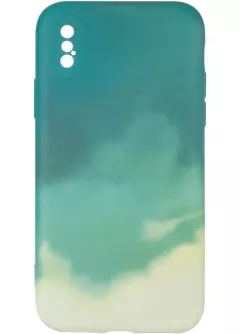 Watercolor Case for iPhone X Green