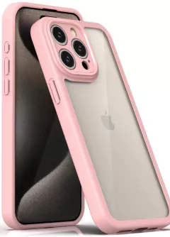 TPU чехол Transparent + Colour 1,5mm для Apple iPhone 13 Pro (6.1"), Pink