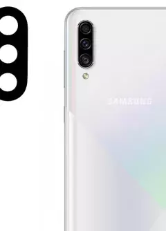 Гибкое защитное стекло 0.18mm на камеру (тех.пак) для Samsung Galaxy A30s, Черный