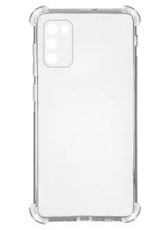 TPU чехол GETMAN Ease logo усиленные углы для Samsung Galaxy A02s, Бесцветный (прозрачный)