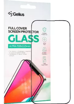 Защитное стекло Gelius Full Cover Ultra-Thin 0.25mm для iPhone 15 Plus Black