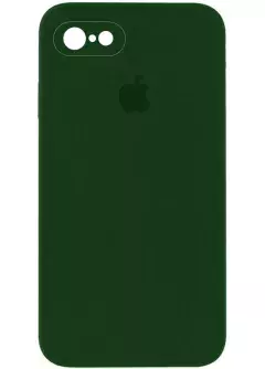 Чехол Silicone Case Square Full Camera Protective (AA) для Apple iPhone 6 / 6S, Зеленый / Army green
