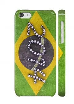 Купить пластиковый чехол для iPhone 5C с чемпионата мира 2014 по футболу в Брази