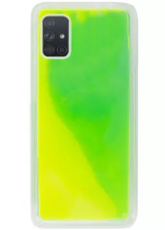 Неоновый чехол Neon Sand glow in the dark для Samsung Galaxy A51, Зеленый