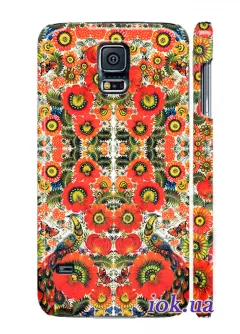 Чехол для Galaxy S5 - Петриковский орнамент