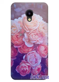 Чехол для Meizu M5 - Персиковые цветы