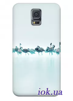 Чехол для Galaxy S5 Plus - Светлые птицы