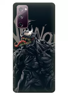 Чехол-накладка для Galaxy S20 FE из силикона - Веном Комикс Марвел Marvel Comics Venom с грудой мышц наблюдает за жертвой черный чехол