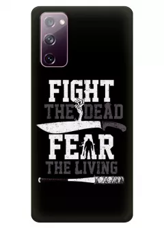 Чехол-накладка для Гелекси С20 ФЕ из силикона - Ходячие мертвецы The Walking Dead Fight the Dead Fear the Living черный чехол