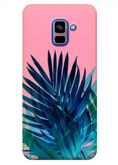 Чехол для Galaxy A8+ 2018 - Пальмовые листья