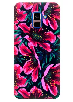 Чехол для Galaxy A8+ 2018 - Flowers