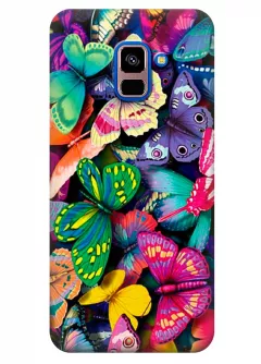 Чехол для Galaxy A8+ 2018 - Бабочки