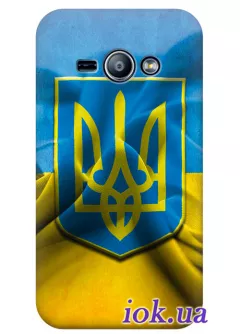 Чехол для Galaxy J1 Ace - Флаг и Герб Украины