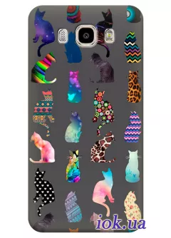 Чехол для Galaxy J5 2016 - Разноцветные коты