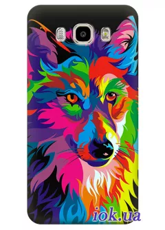 Чехол для Galaxy J7 2016 - Цветной Волк