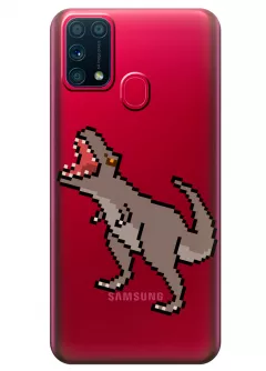 Чехол для Galaxy M31 - Пиксельный динозавр