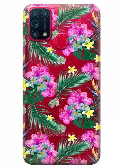 Чехол для Galaxy M31 - Тропические цветы