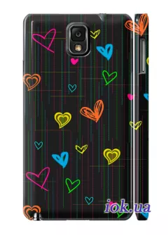 Чехол Galaxy Note 3 - Сердца