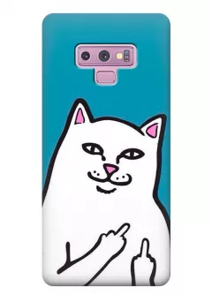 Чехол для Galaxy Note 9 - Кот с факами