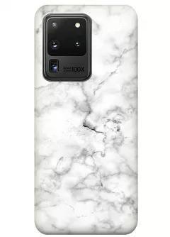 Чехол для Galaxy S20 Ultra - Белый мрамор