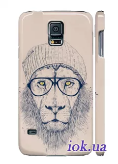 Чехол для Galaxy S5 - Умный лев