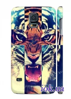 Чехол для Galaxy S5 - Крутой тигр