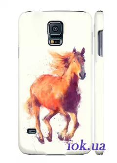 Чехол для Galaxy S5 - Стремительная лошадь