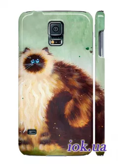 Чехол для Galaxy S5 - Толстый кот