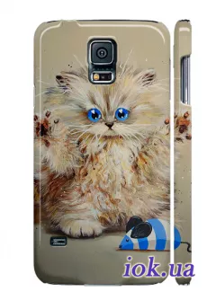 Чехол для Galaxy S5 - Пушистый кот