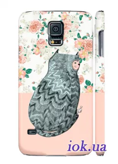 Чехол для Galaxy S5 -  Цветочный кот