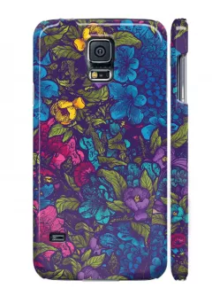 Чехол на Galaxy S5 - Flowers Violet