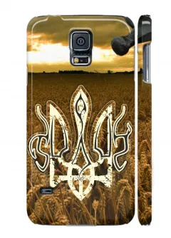 Патриотический чехол на Galaxy S5 с гербом Украины