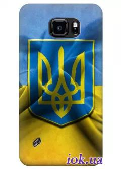 Чехол для Galaxy S6 Active - Флаг и Герб Украины