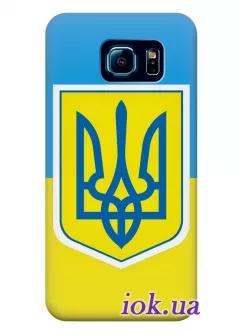 Чехол для Galaxy S6 Edge - Герб и Флаг Украины