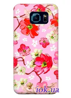 Чехол для Galaxy S6 Edge - Flowers