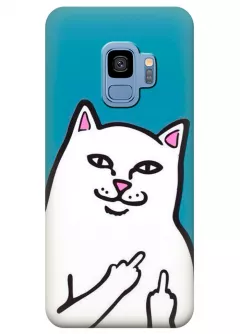Чехол для Galaxy S9 - Кот с факами